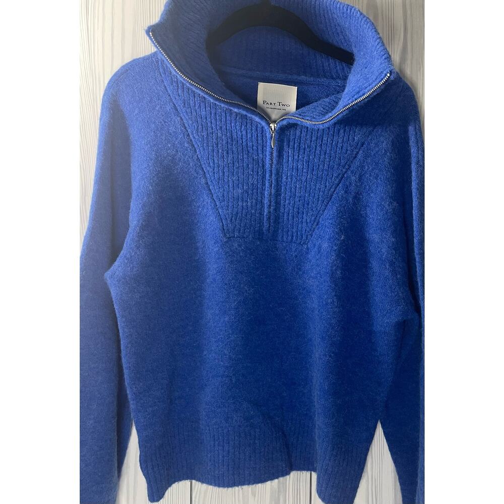 PART TWO Raheen Zip Pullover Beaucoop Blue Size XS